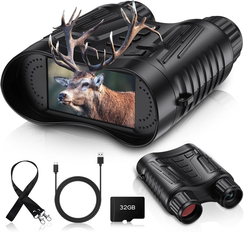 Tizycod Night Vision Binoculars for Adults, 4K HD Night Vision Goggles with Video Recording, Gift for Men, Boys, Father's Day, Christmas for Outdoor Night Adventure, Wildlife Watching - Image 1